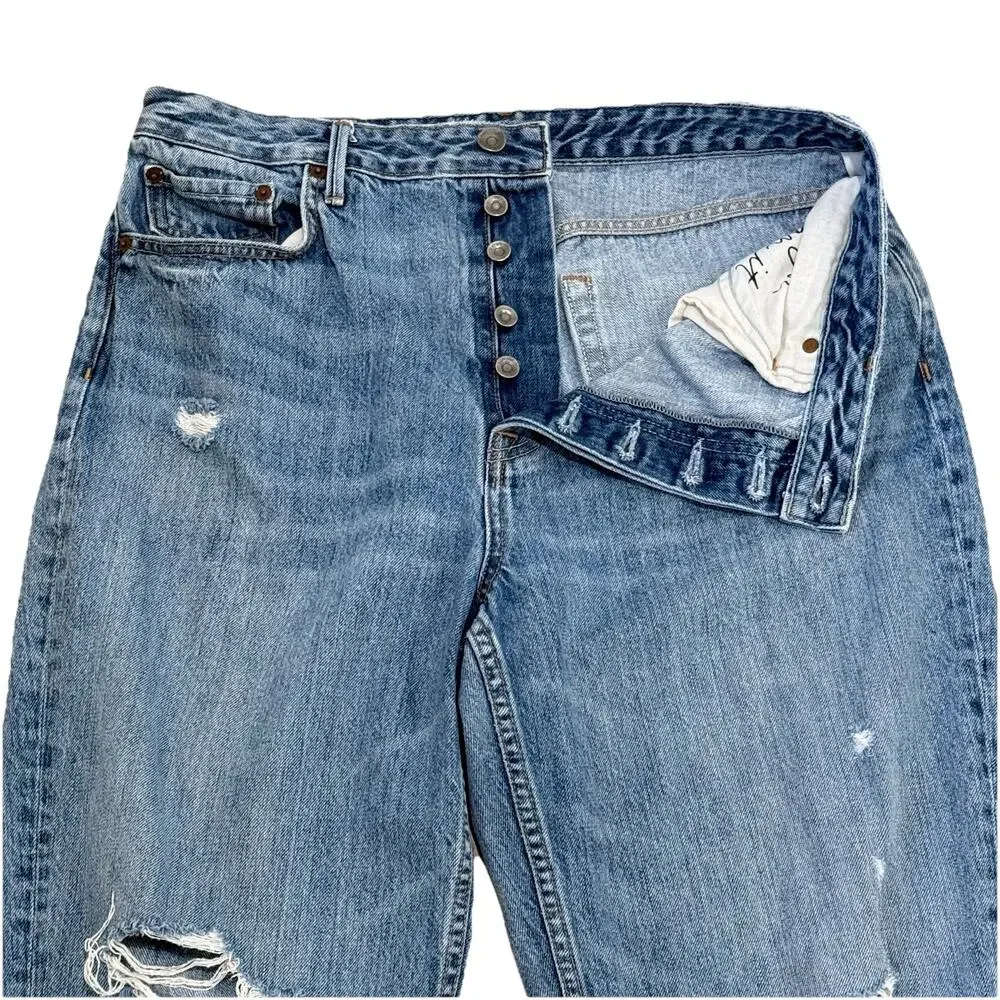 GRLFRND Devon Jeans 31 In My Mind Boyfriend High Rise Button Fly Cotton USA